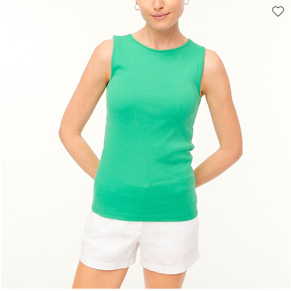 NWT J. Crew Green Clover Shell Tank Top - SIZE MEDIUM - Picture 8 of 8